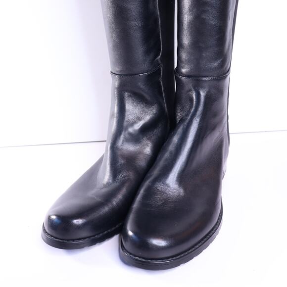 STUART WEITZMAN 5050 Bold Boot Black Calf Leather Over The Knee Boots Women's 6M - Picture 7 of 12